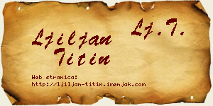 Ljiljan Titin vizit kartica